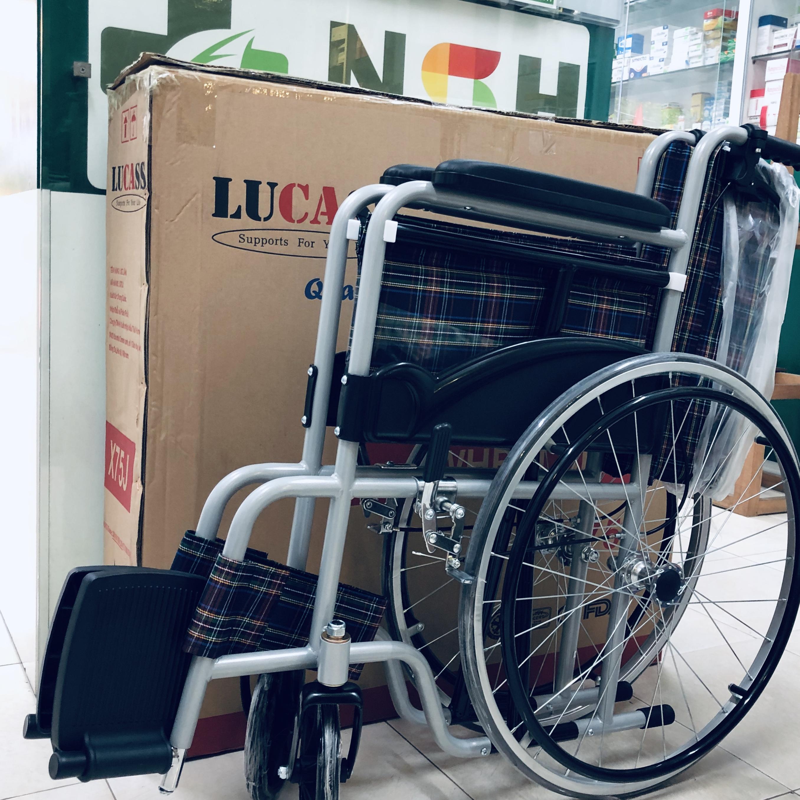 Xe lăn có phanh có thắng x-75j lucass trợ giá siêu rẻ