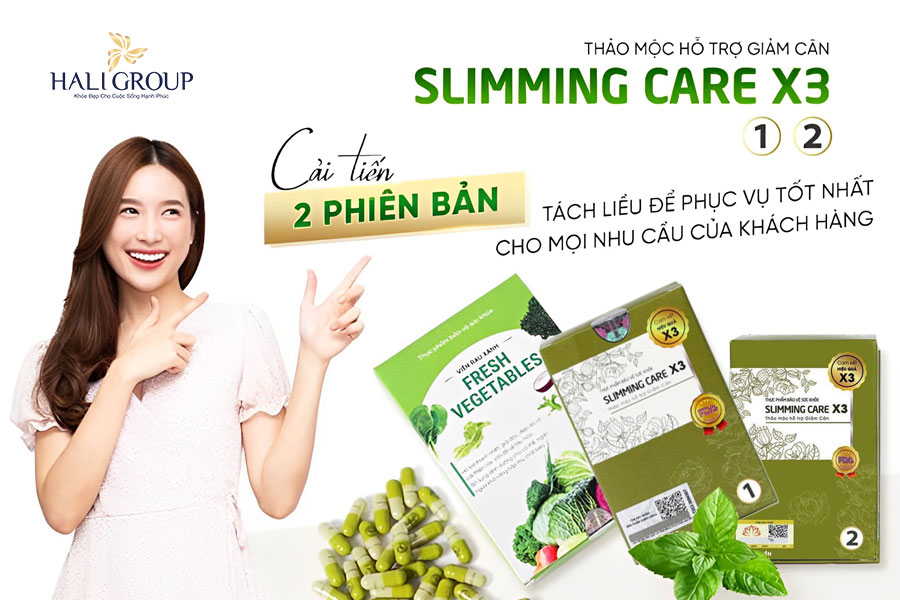 Viên Thảo Mộc Giảm Cân Slimming Care x3 Cải tiến