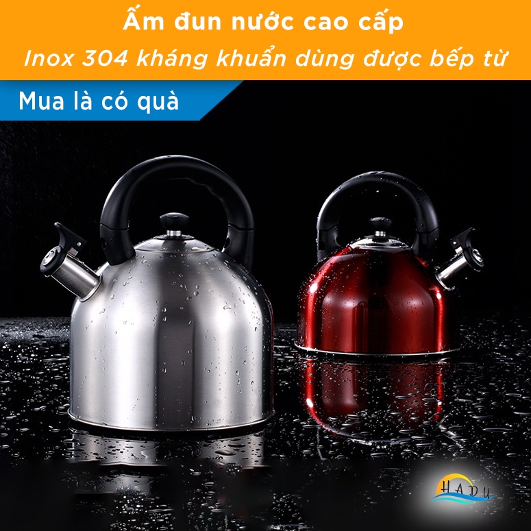 Ấm đun nước bếp từ inox 304 3l cao cấp 5 lớp đạt chất lượng đức ccko