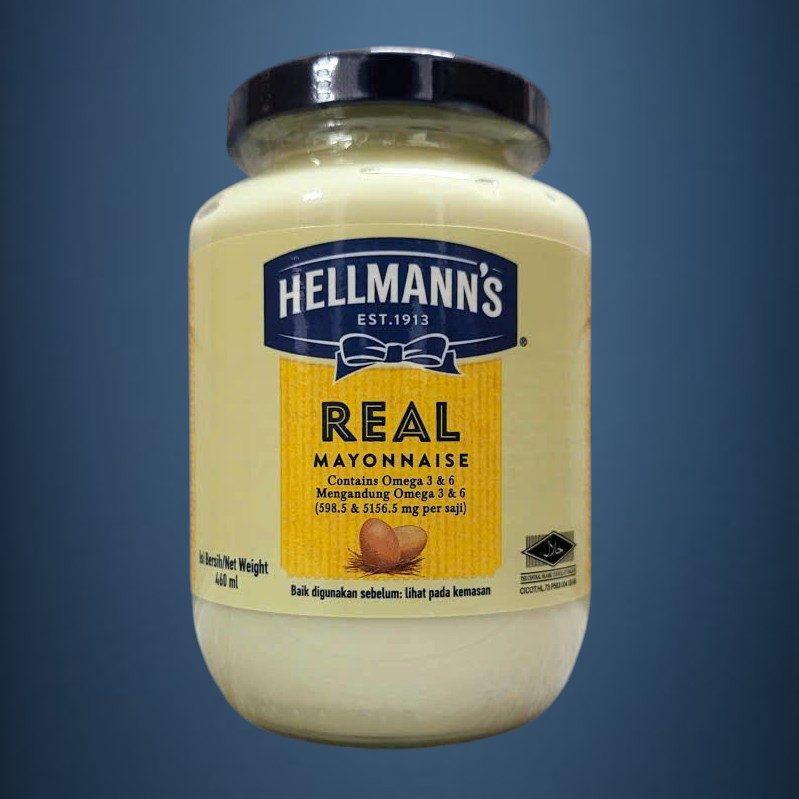HELLMANN’S - LỌ LỚN 460ml - SỐT MAYO VỊ NGUYÊN BẢN THÁI LAN Real Mayonnaise (HALAL)