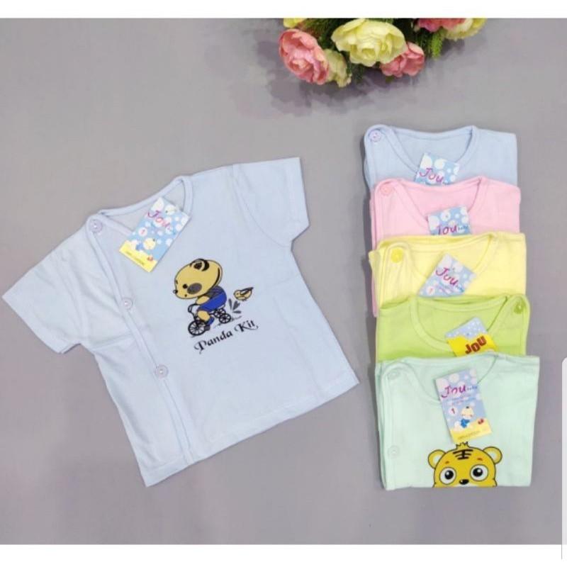 Áo Jou cộc tay cúc lệch cho bé 3-8kg /nhiều mẫu