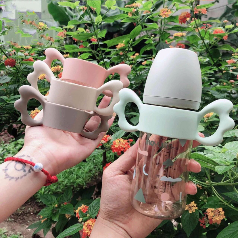 Tay cầm bình sữa Moyuum / Tay cầm bình sữa silicon dùng cho các loại bình cổ rộng