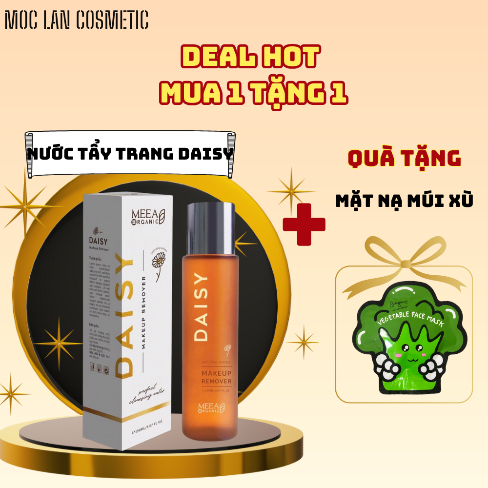 [HCM]Nước Tẩy Trang Sạch Sáng Da DAISY HOA CÚC 150ML + tặng nạ Múi xù