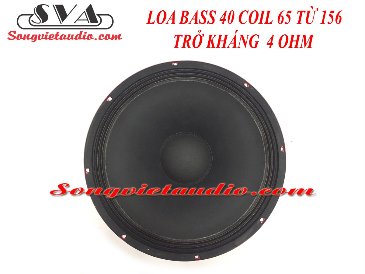 LOA BASS 40 COIL 65 TỪ 156 TRỞ KHÁNG 4 OHM VIỀN ĐỎ - 1 LOA