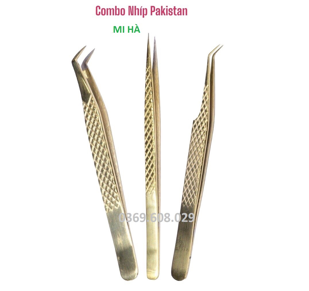 Combo 3 cây nhíp nối mi volume, bộ nhíp pakistan cao cấp, set nhíp tạo fan, tách gắp mi, nối classic, bao test bao đổi trong 7 ngày_ phụ liệu mi hà