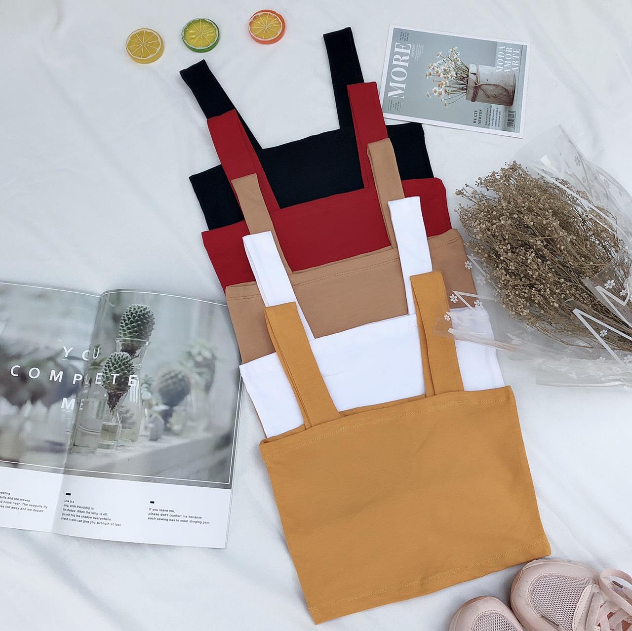 Áo 2 dây bảng to vải cotton 4 chiều
