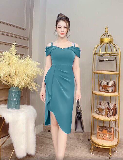 Đầm ôm trễ vai 2 dây sang trọng