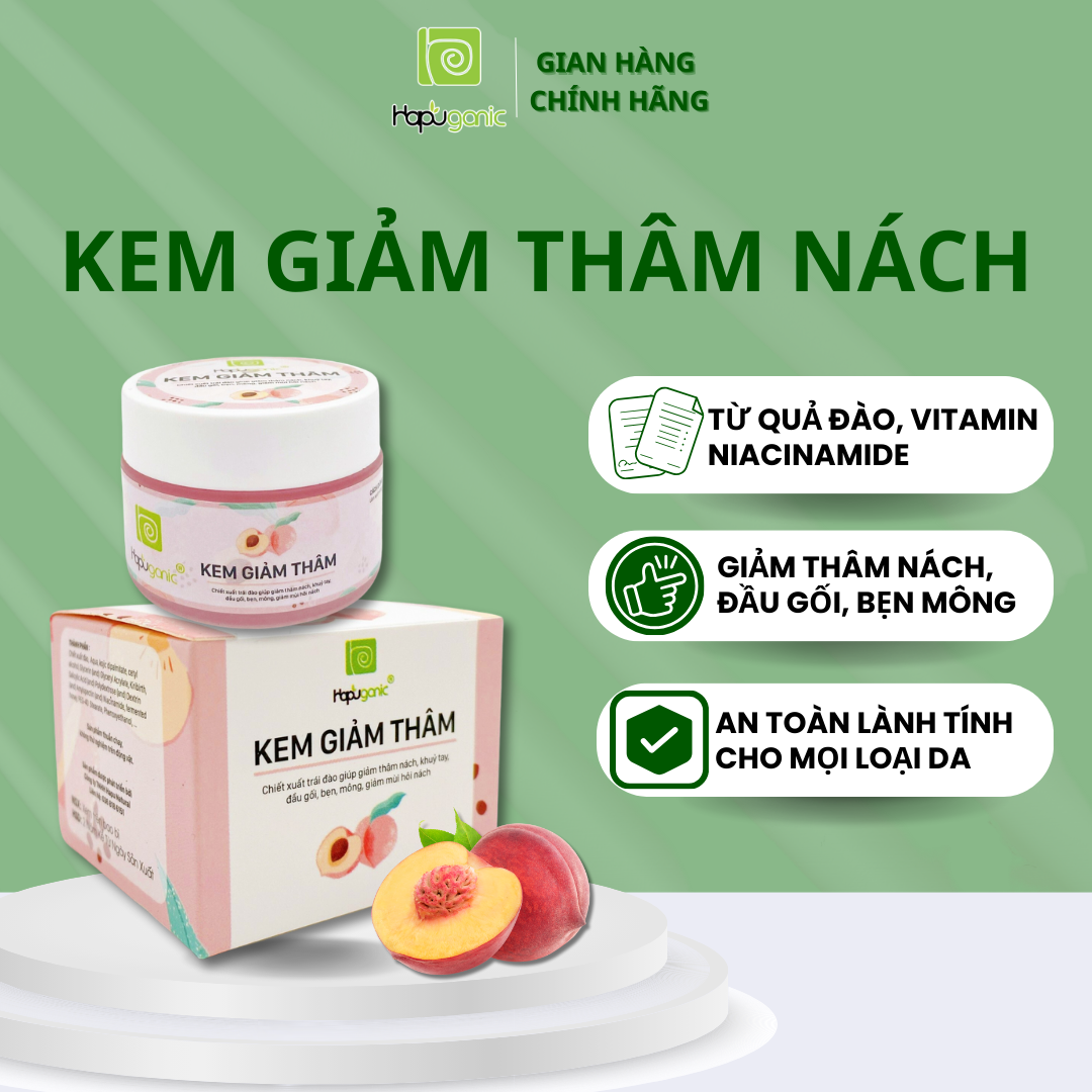Kem Giảm Thâm Nách, Thâm Mông, Đầu Gối, Khuỷ Tay Hapuganic 50g