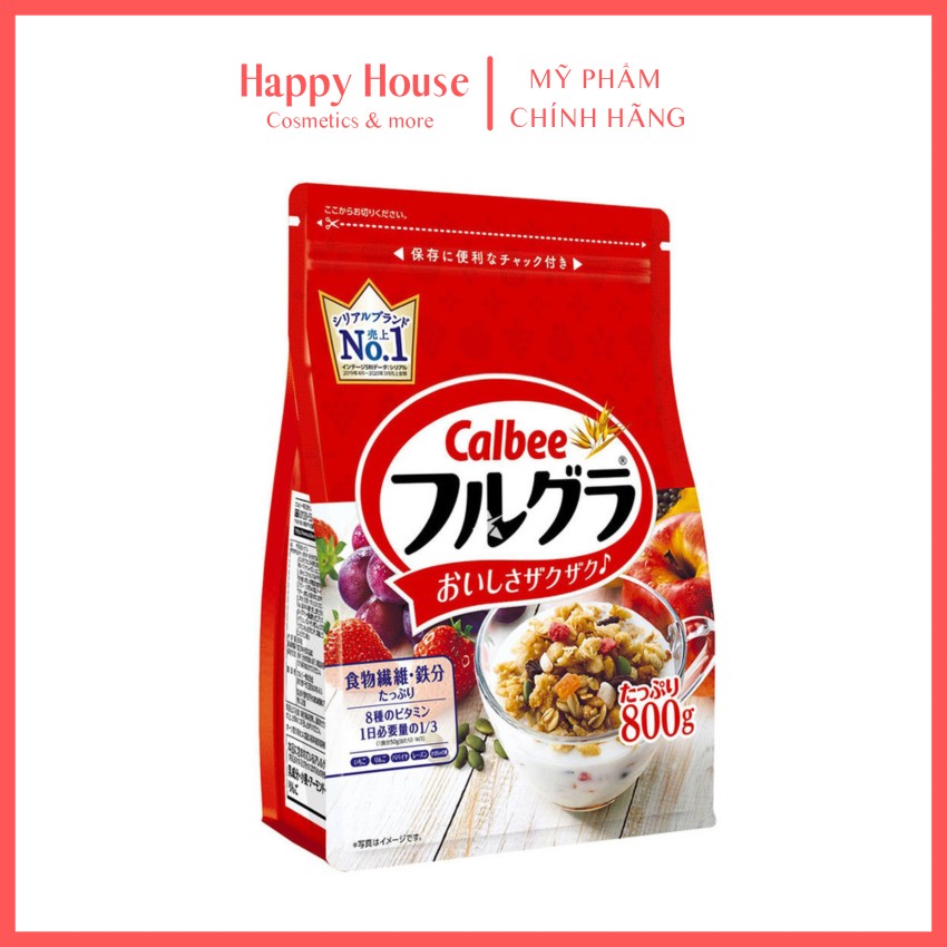Ngũ cốc calbee đỏ 800g -Happy House-Happy House