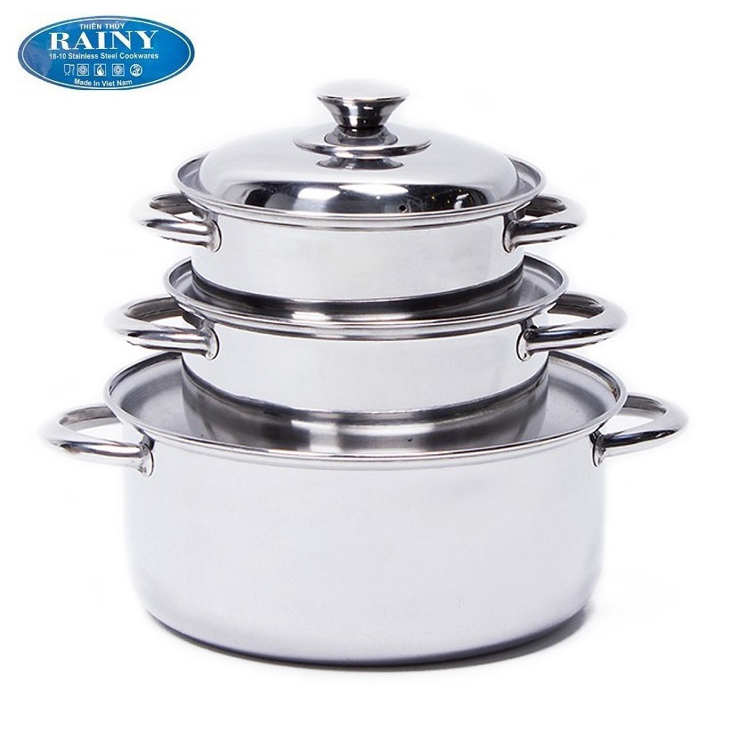 Bộ nồi inox 1 đáy rainy rn-06tt
