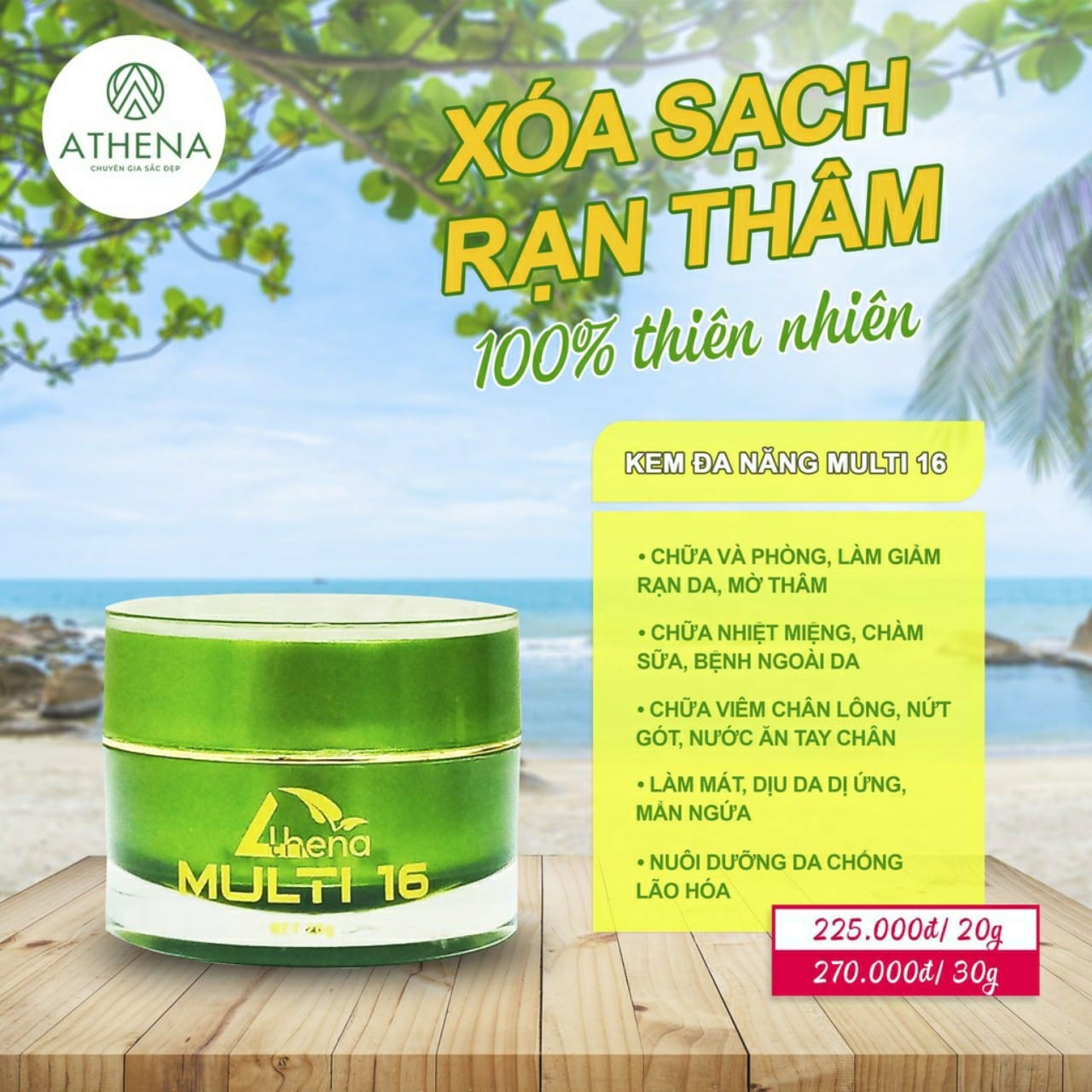 Kem xóa rạn multi 16 hũ nhỏ 20g rạn cỡ nào cũng hết