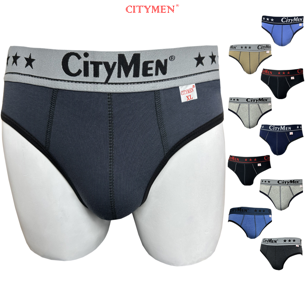 Combo 10 Quần Lót Nam 2 chiều co giãn vải cotton lưng CITYMEN, đồ lót - MSLZ-CTM2C