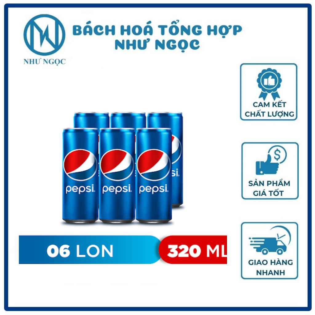 Nước ngọt có gas pepsi cola lon 320 ml - bách hóa tổng hợp như ngọc