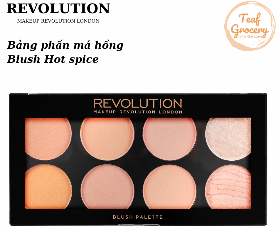 Bảng trang điểm phấn má hồng _ Makeup Revolution London Blush Hot Spice