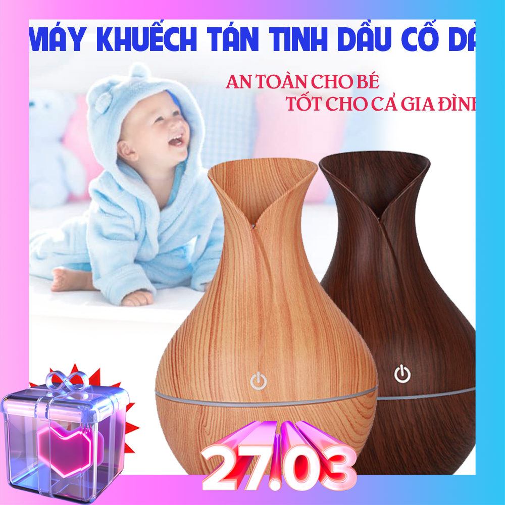 HOT - Máy Phun Tinh Dầu, Đèn Khuếch Tán Tinh Dầu, Máy Khuếch Tán Tinh Dầu Giá Rẻ, Máy Tỏa Hương. Máy khuếch tán tinh dầu cao cấp giúp Tạo Ẩm trong phòng điều hòa, Đuổi Côn Trùng Bằng Sóng Siêu Âm Thanh Lọc Không Khí. TẶNG Kèm Tinh Dầu