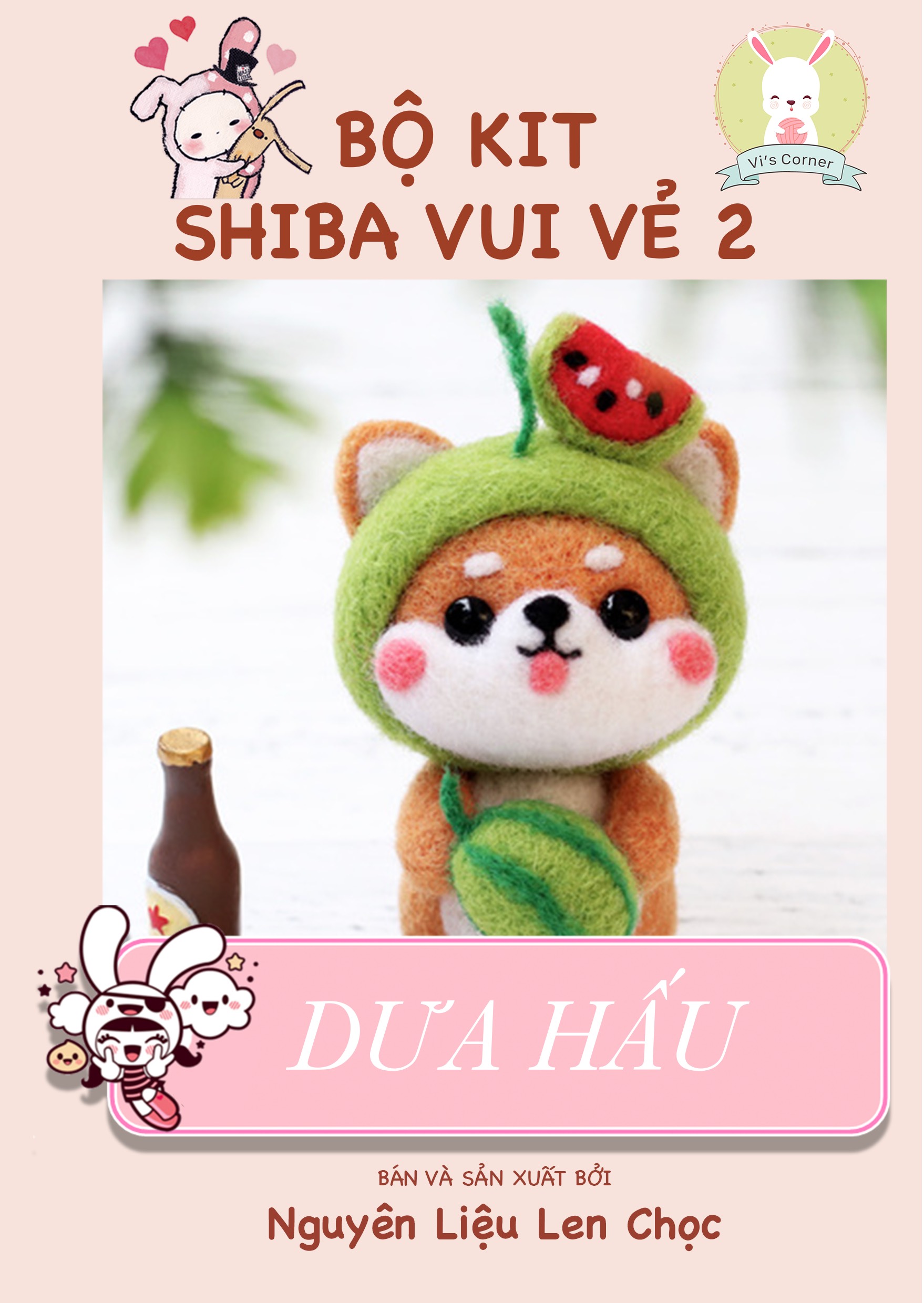Len chọc - shiba vui vẻ 2 - dưa hấu