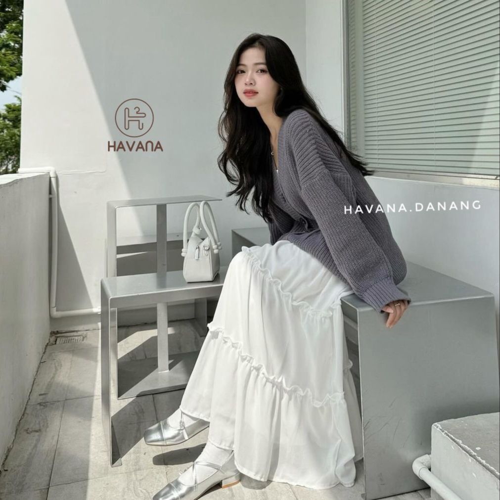 Đầm maxi hoa nhí xanh thiết kế vintage nơ ngực tiểu thư, Váy dự tiệc nữ  ulzzang 2 dáng body ngắn và dài rẻ đẹp - Váy Fashion