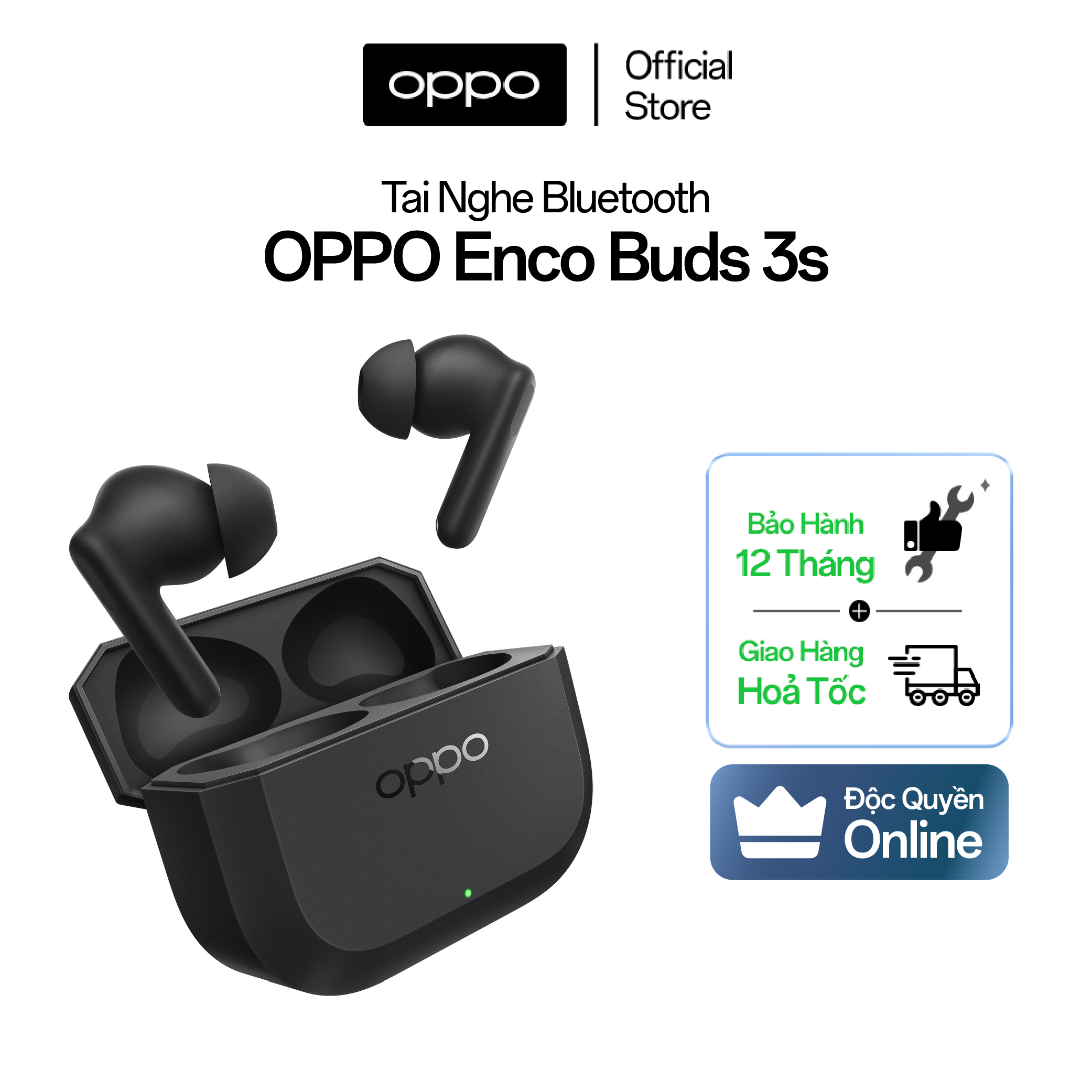 [Độc quyền Online] Tai nghe Bluetooth OPPO Enco Buds 3s, dịch thuật AI, pin đến 54h, sạc siêu tốc, màng loa lớn đa chiều