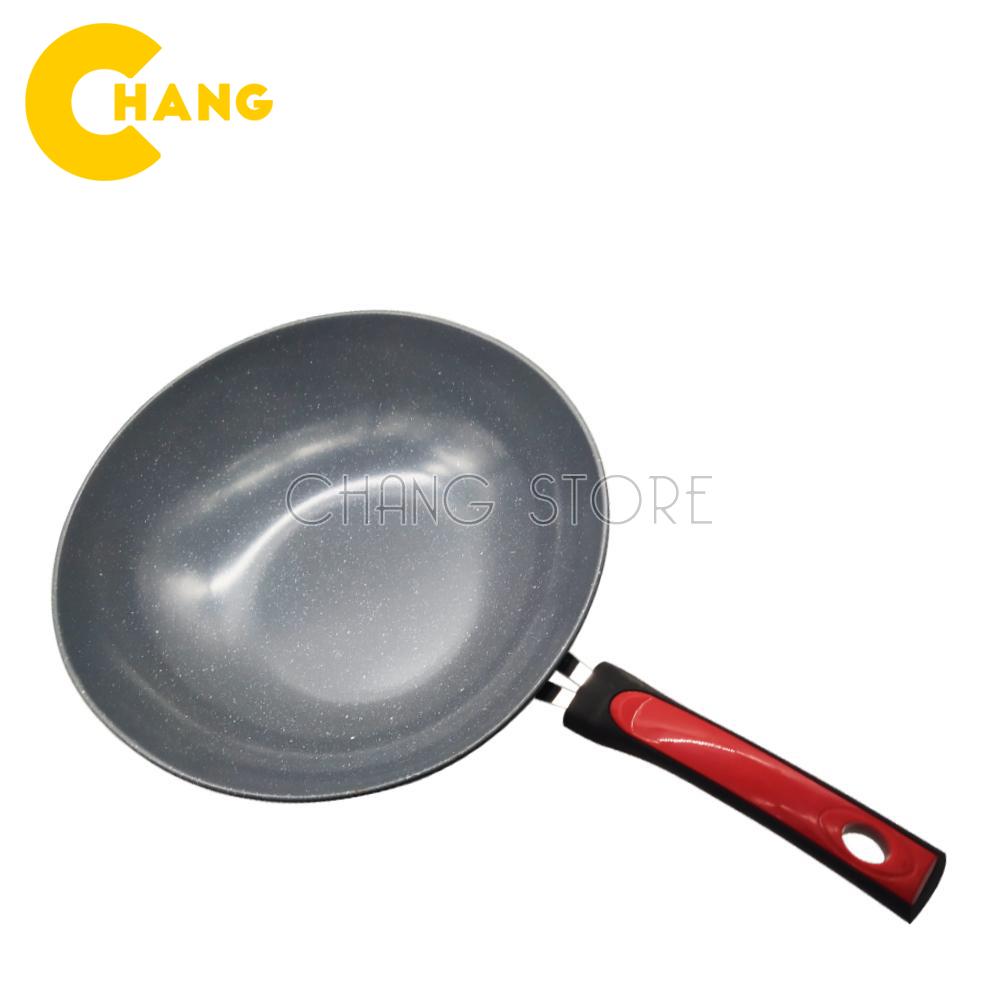 Chảo vân đá sâu lòng, chống dính, đường kính 32cm sử dụng được cho cả bếp từ