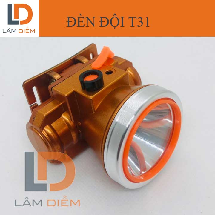 Đèn pin đội đầu siêu sáng Đèn pin đội đầu pin sạc kín nước nhỏ gọn led siêu sáng t31 - A4