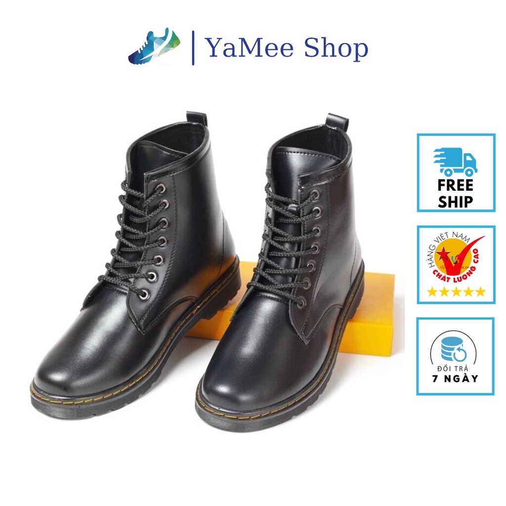 Giày đốc nam cao cổ, đế khâu chắc chắn,cao 3cm- mã DCC01