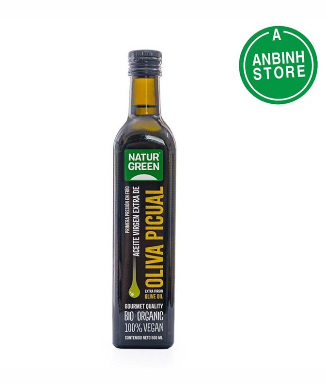 Dầu Oliu Nguyên Chất Hữu Cơ NaturGreen (500ml) - Organic Extra Virgin Olive Oil