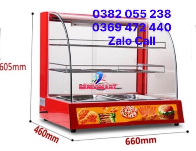 TỦ TRƯNG BÀY GIỮ NÓNG THỰC PHẨM GNTP-2K KÍNH CONG CƯỜNG LỰC