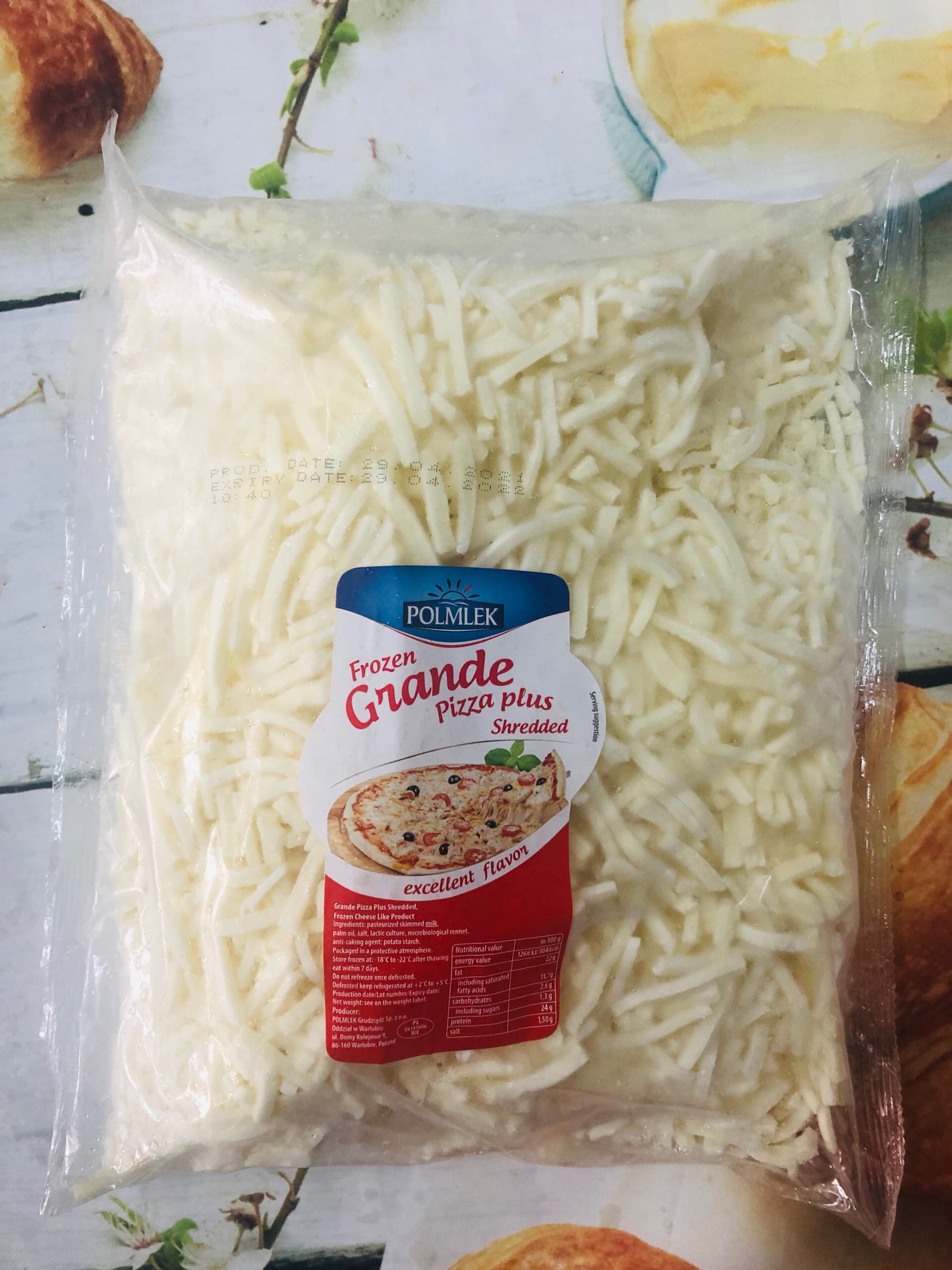 bao 2kg phô mai Mozzarella bào sợi thơm ngon nhập khẩu Anh