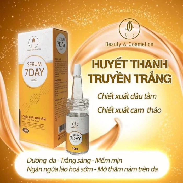 Huyết thanh truyền trắng Olic 7 Day - Dưỡng Trắng, Trẻ Hóa Da