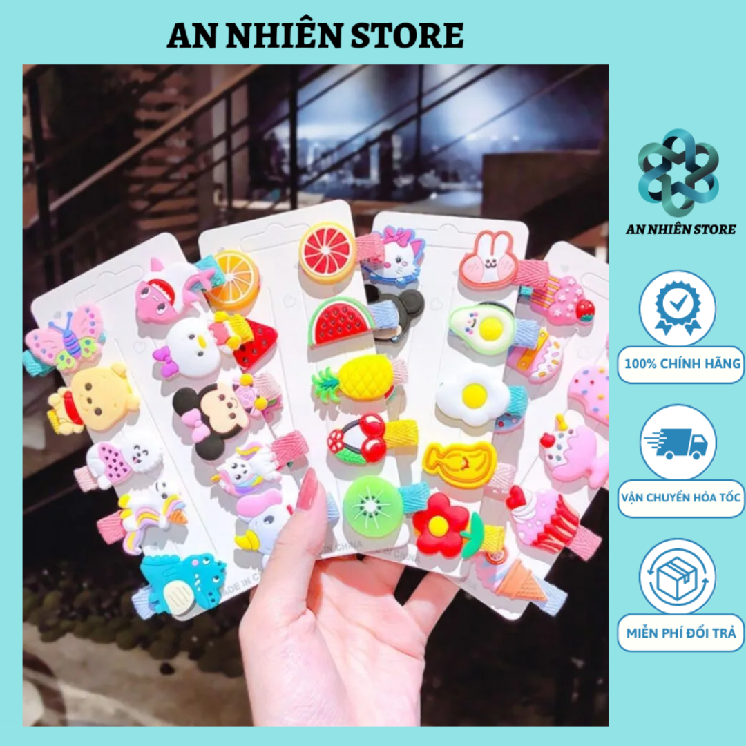 Set kẹp tóc cho bé gái 1 set 10 cái màu sắc dễ thương
