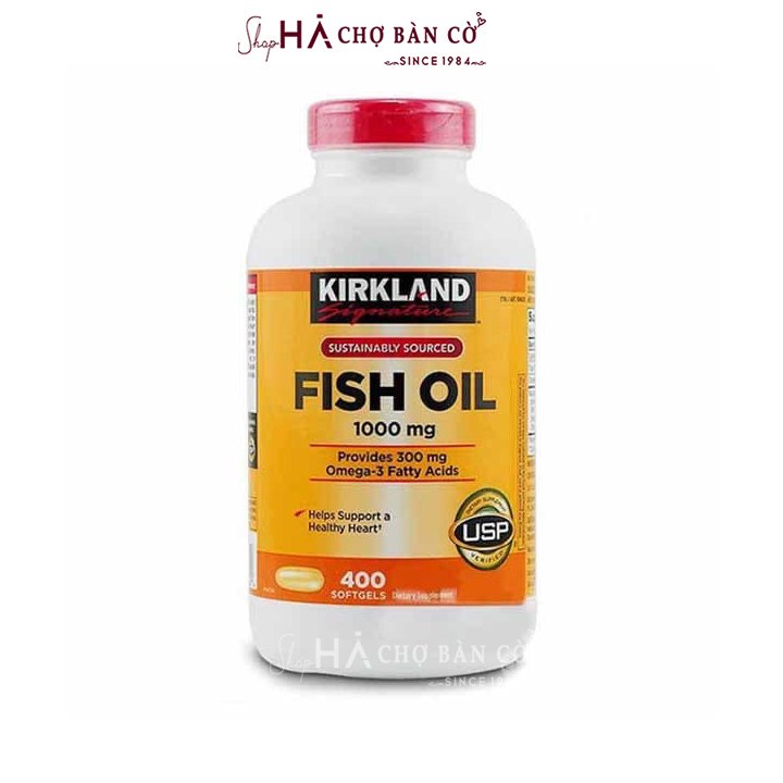Dầu Cá KIRKLAND - Fish Oil 1000mg Provides 300mg Of Omega-3 400 Softgels