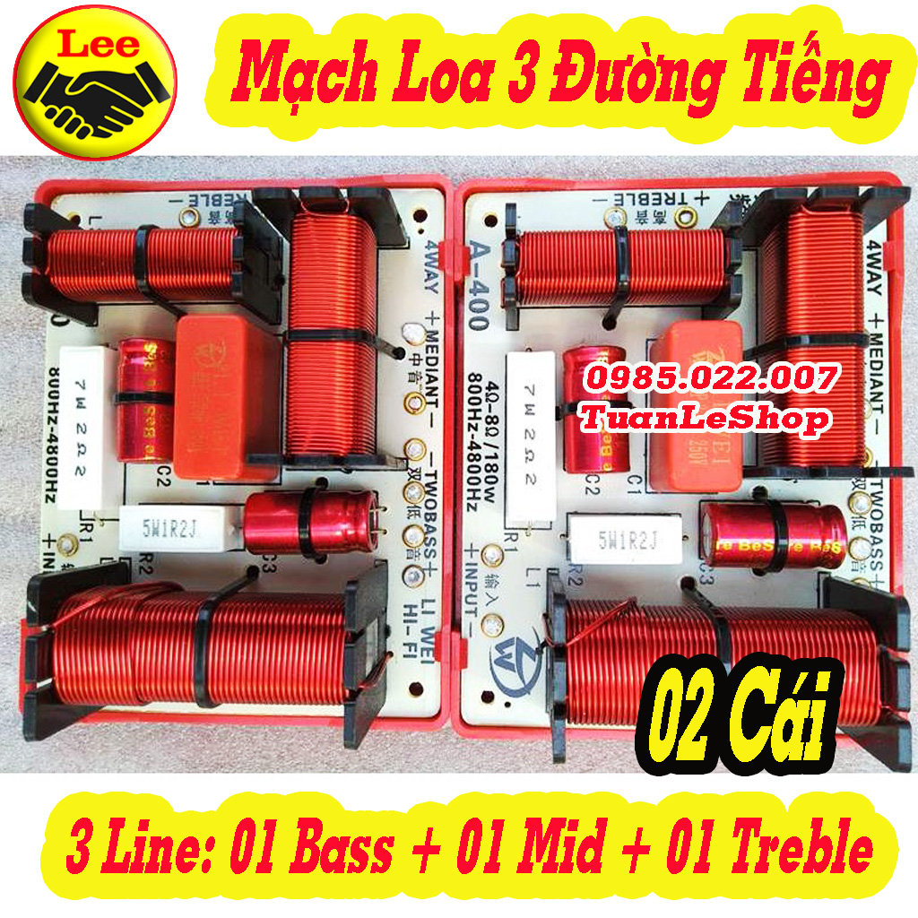 Phân tần dành cho loa kéo, mạch a400, phân tần 2 bass 1 trung 1 treble, mạch phân tần 3 đường tiếng lwa400 –giá 01 cặp-