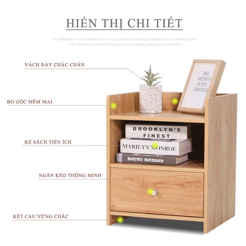 💥TỦ ĐẦU GIƯỜNG 1 NGĂN KÉO  MẦU VÂN GỖ💥