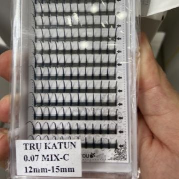 mi trụ katun 0.07 mix 12-15 cong C ,CC, D_keo nối mi_dụng cụ nối mi