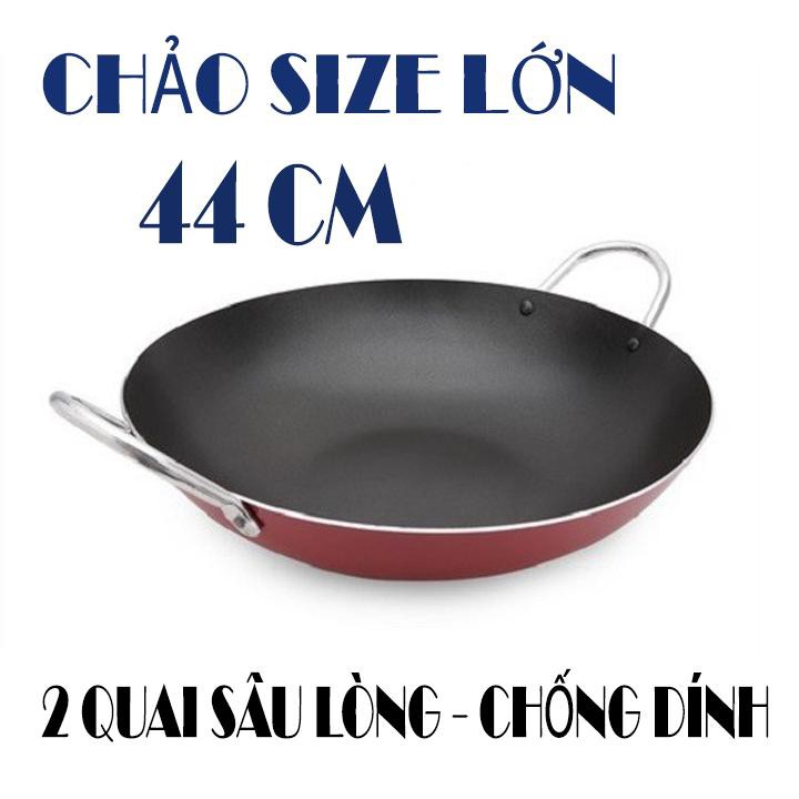 [CHẢO CHỐNG DÍNH] Chảo chống dính sâu lòng 2 quai Kyofa SIÊU TO KHỦNG LỒ 38-42-44cm