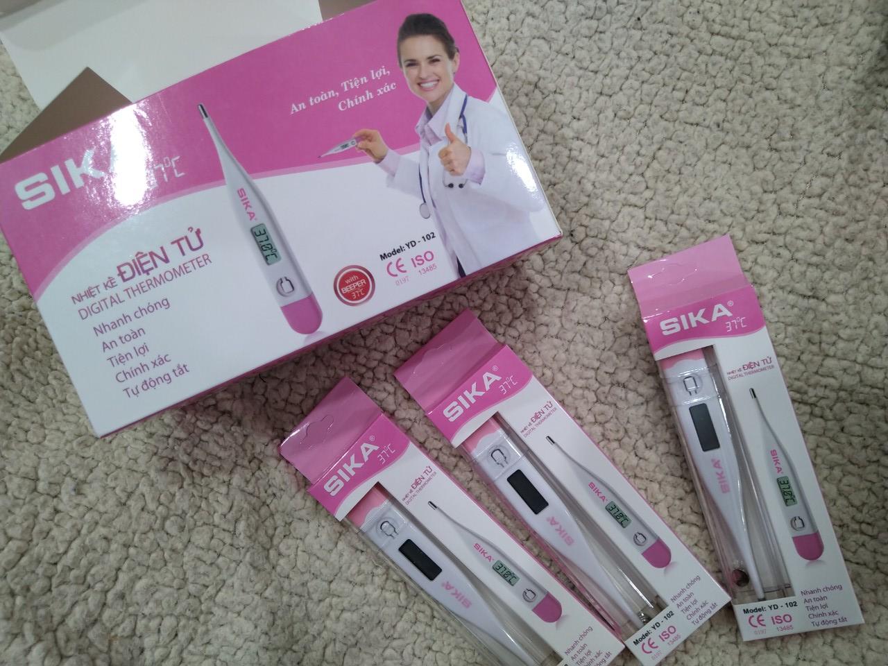Nhiệt kế điện tử Sika - kèm pin dự phòng