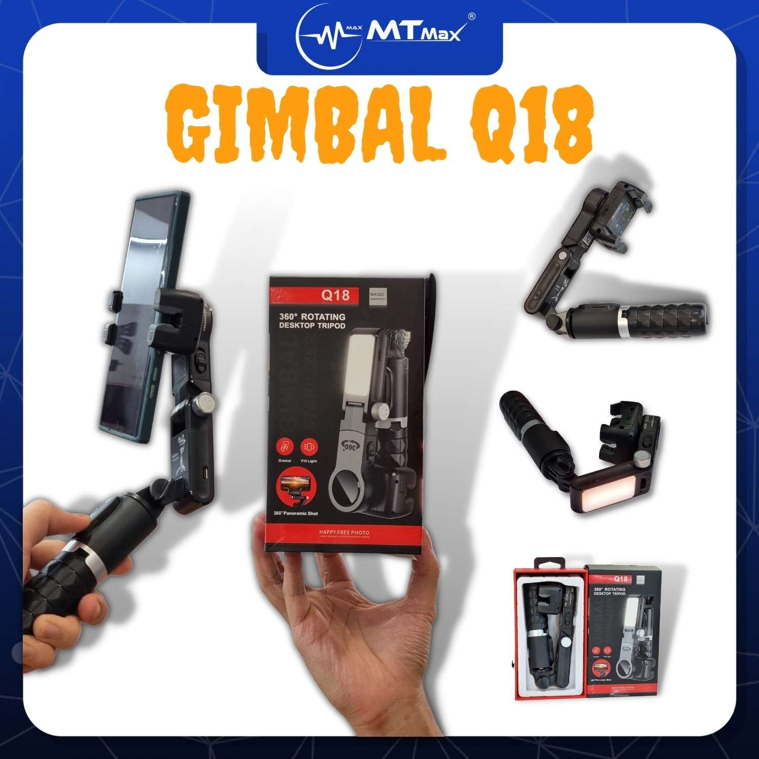Gimbal Q18 - Thiết bị ổn định camera tự sướng 3 trục