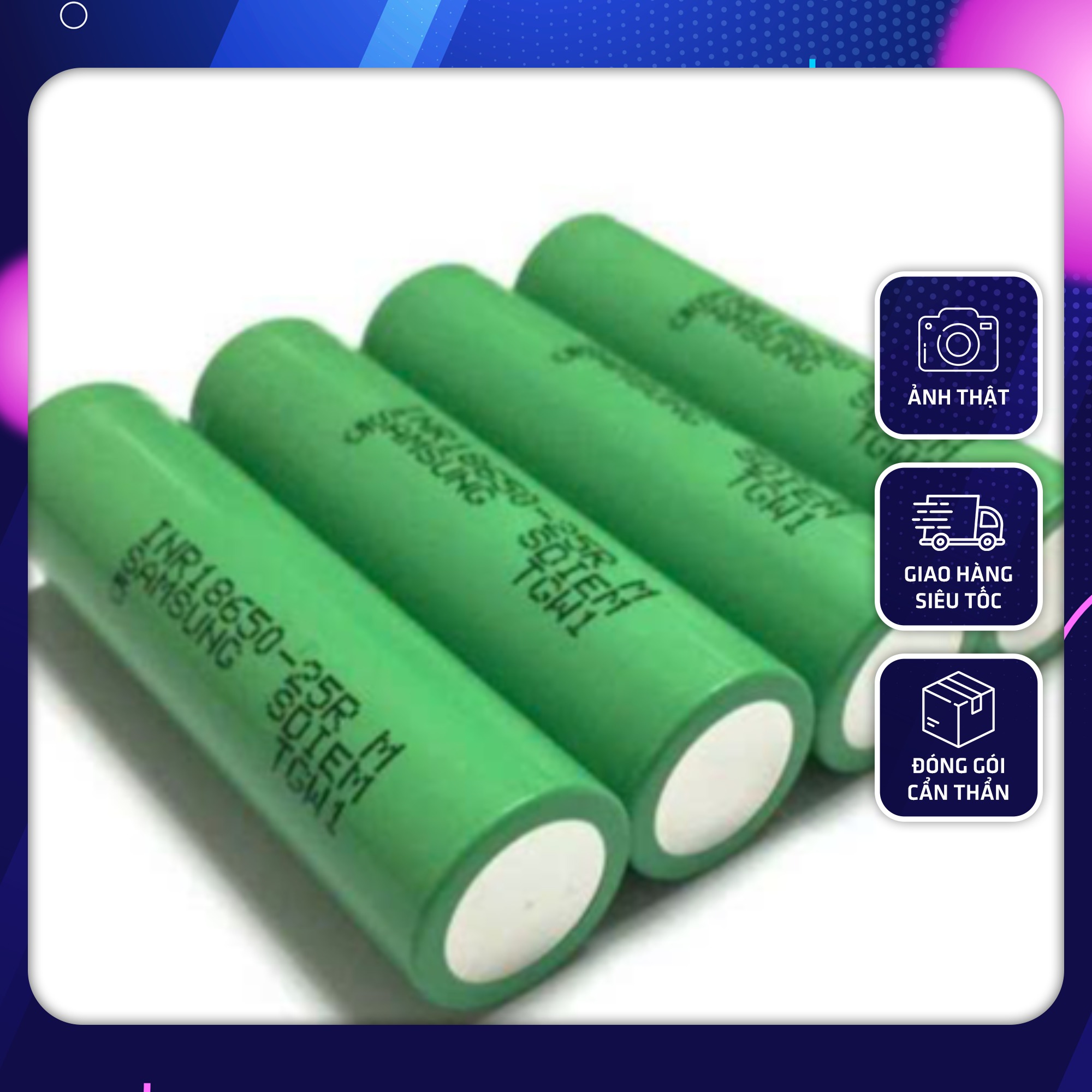 Cell 18650 SS25R - Dung lượng Từ 2500mAh Tháo Khối 3.7Vol - Xả cao Giá cực kì ưu đãi