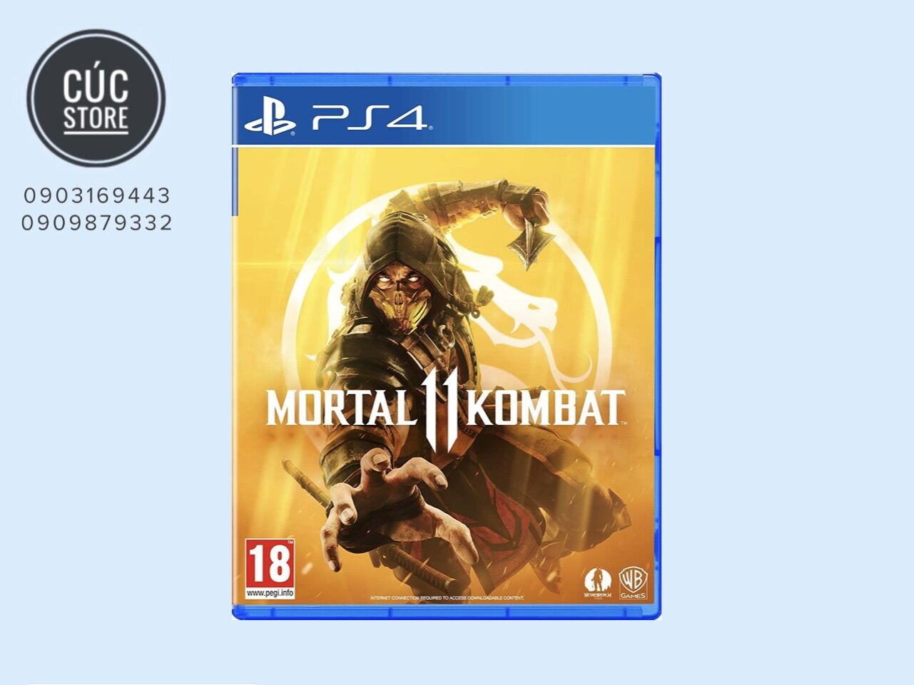 Đĩa chơi game ps4: mortal kombat 11