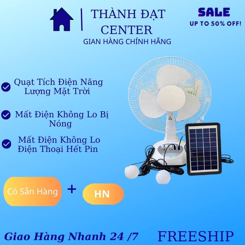 Quạt tích điện năng lượng mặt trời để bàn- quạt tích điện siêu tiết kiệm điện