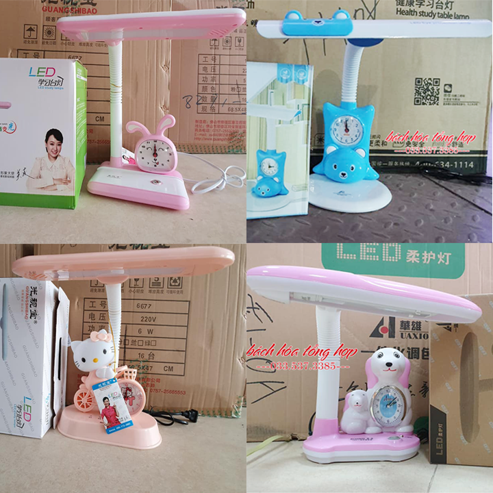 Đèn bàn, đèn học, đèn led, đèn làm việc, đèn học sinh, đèn học để bàn, đèn làm việc để bàn, đồng hồ để bàn, đèn học có đồng hồ để bàn, đèn để bàn led, đèn hình thú