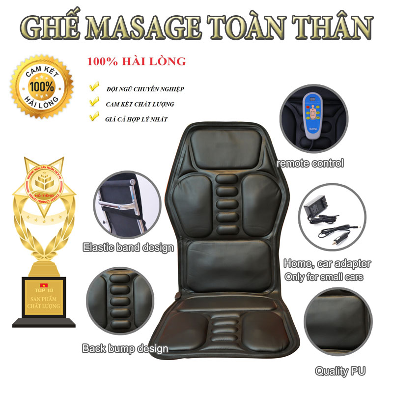 Ghế massage toàn thânlót ghế massage toàn thân chất liệu da pu xung điện massage toànân ghế massage toàn thân- giảm mệt mỏida cao cấp sứ dụng trên ô tô-xe ghế massage toàn thân nhiệt thảm miếng cổ đau thắt lưng