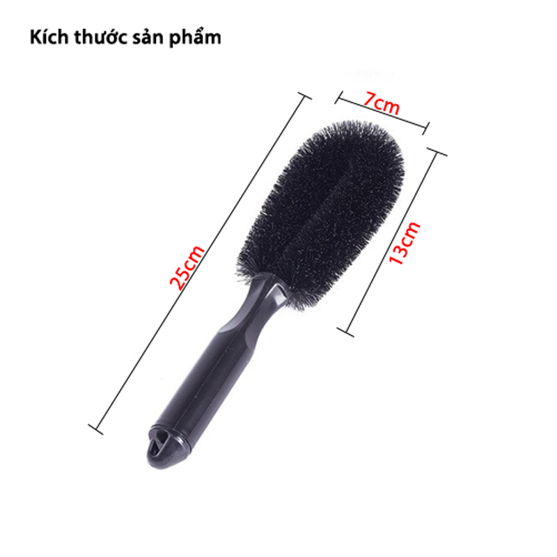 Bàn chải cọ rửa la-zăng ô tô, cây cọ rửa mâm bánh xe ô tô - đầu tròn RX0023