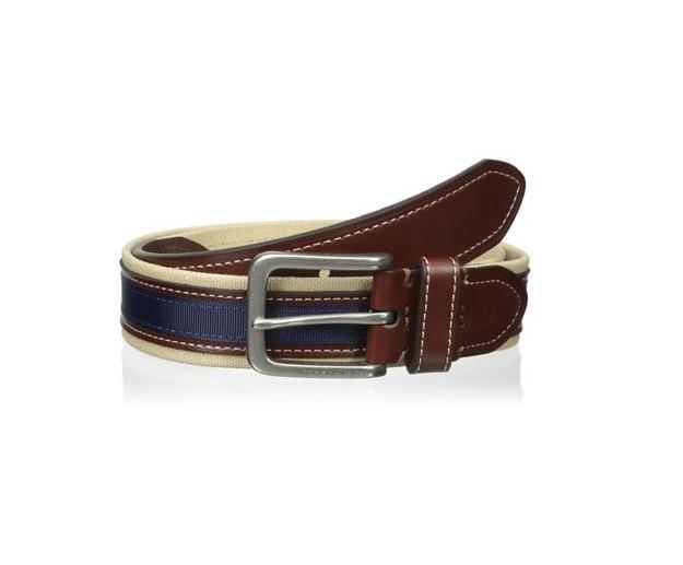[HCM]Dây lưng nam Tommy Hilfiger Mens 35mm Canvas and Ribbon Belt - Size 34 - 11TL02X044