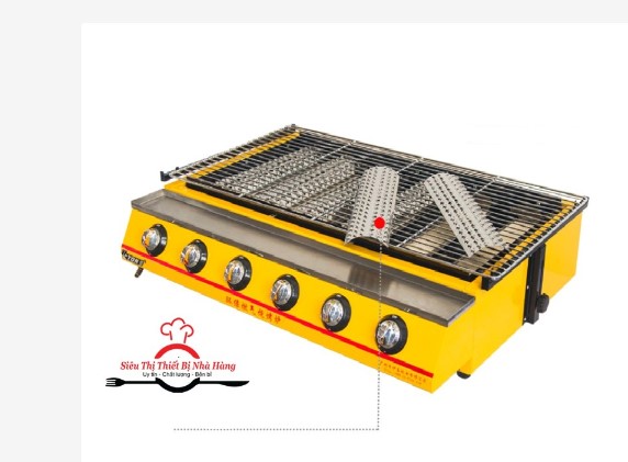 Bếp nướng bbq bằng gas 6 đốt, bếp nướng eton k233