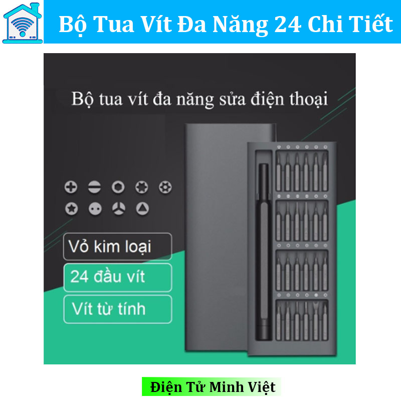 Bộ tua vít bỏ túi đa năng sửa điện thoại, có nam châm, bộ tua vít đa năng 24 chi tiết