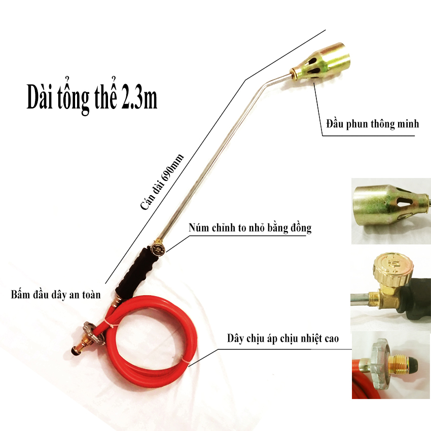 [Voucher 7% Max 800K] khò gas công nghiệp đèn khò gas khò trâu, khò lợn, khò chó, khò mây che đan