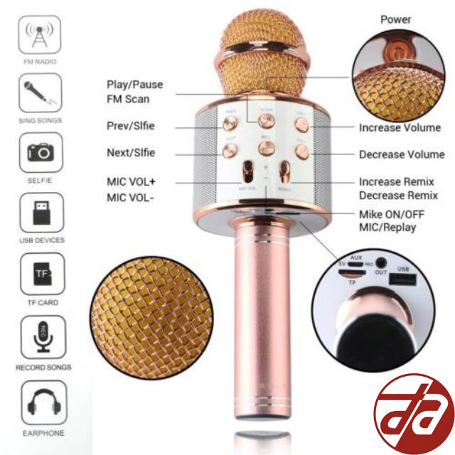 Micro karaoke kiêm loa bluetooth ws858