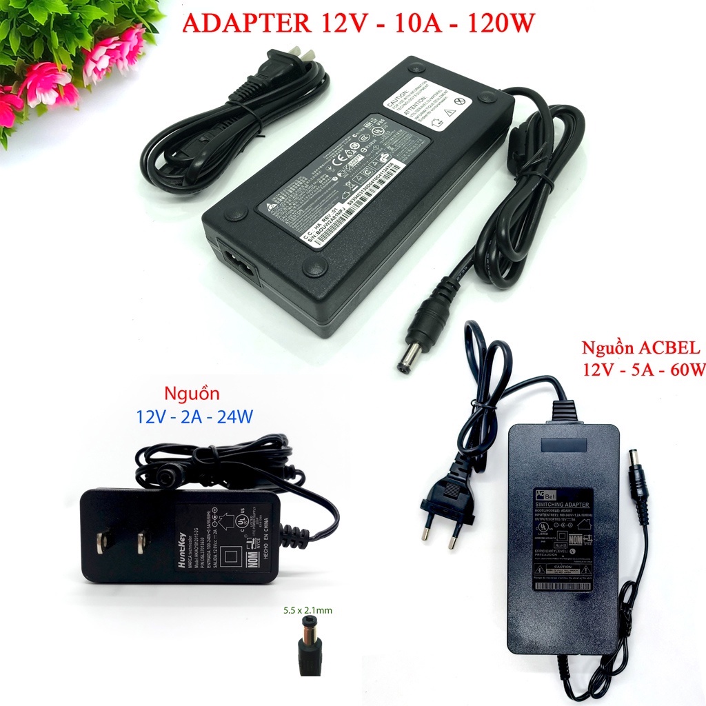 Nguồn adapter, nguồn rời 12v - 2a/5a/10a loại tốt chuyên dùng cho camera, moto, máy bơm, led, các thiết bị điện 12v