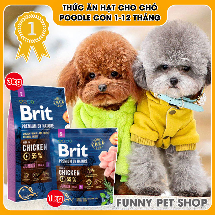 Thức ăn khô cho chó con Poodle 1-12 tháng tuổi vị thịt gà cao cấp
